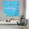 Puxufody Maps of Micronesia Tapestry Wall Hangings,Tapestries Home Decoration for Room and Bedroom view 4