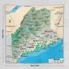 Puxufody Maps of Maine Tapestry Wall Hangings,Tapestries Home Decoration for Room and Bedroom view 2