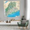 Puxufody Maps of Maine Tapestry Wall Hangings,Tapestries Home Decoration for Room and Bedroom view 4