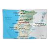 Puxufody Maps of Portugal Tapestry Wall Hangings,Tapestries Home Decoration for Room and Bedroom view 1