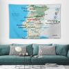 Puxufody Maps of Portugal Tapestry Wall Hangings,Tapestries Home Decoration for Room and Bedroom view 3