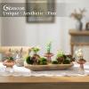 Glasseam Amber Glass Mushroom Vase: Cute Small Flower Vase Set of 5 Unique Mini Bud Vases for Centerpieces Decorative Vases for Flowers Funky Plant Vase Decor view 4