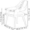 OZSSLJJ Modern Kitchen Dining Chair Leather Armchair with Wrought Iron Metal Chair Legs Suitable for Home Commercial Restaurant(Khaki) view 3