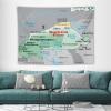 Puxufody Maps of Burkina Faso Tapestry Wall Hangings,Tapestries Home Decoration for Room and Bedroom view 3