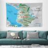 Puxufody Maps of Albania Tapestry Wall Hangings,Tapestries Home Decoration for Room and Bedroom view 3