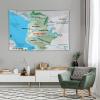 Puxufody Maps of Albania Tapestry Wall Hangings,Tapestries Home Decoration for Room and Bedroom view 4