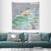 Puxufody Maps of Burkina Faso Tapestry Wall Hangings,Tapestries Home Decoration for Room and Bedroom view 3