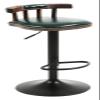GTEFSWS Barstools American Lift Barstool, Wrought Iron High Stool Bar, Vintage Oil Wax Leather Material Bar Seat, Modern Minimalist Chair, Chair view 1