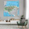 Puxufody Maps of Honduras Tapestry Wall Hangings,Tapestries Home Decoration for Room and Bedroom view 4
