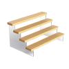 Glasses Holder Stand Window Eyeglasses Display Rack Hand Puppet Model Storage Rack Wooden Ladder Shape Display Rack Acrylic Decorative Shelf Spectacle Holder view 1