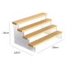 Glasses Holder Stand Window Eyeglasses Display Rack Hand Puppet Model Storage Rack Wooden Ladder Shape Display Rack Acrylic Decorative Shelf Spectacle Holder view 2