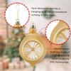 100PCS Christmas Tree Balls Ornaments Set with Topper, Gold+Red+Green+White Shatterproof Hanging Christmas Tree Decorations view 3