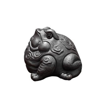 SABALON Tea Pet Tea Pets Purple Sand Toad Tea Pet Office Tea Ceremony Accessories Home Simple Tea Play Restaurant Desktop Ornaments Gongfu Tea Set Kung Fu Tea Set(A)