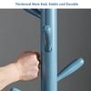 Coat Rack Hallway Solid Wood Coat Stand Rack Height Adjustable Floor with 9 Hooks FreeStanding Ash Wood for Hall Entryway Coat Stand Rack (Color : Gray) (Grey) view 3