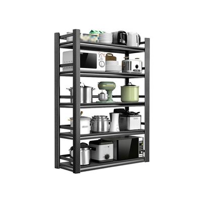 Kitchen Storage Rack Carbon Steel Kitchen Storage Rack Floor-standing Fenced Storage Microwave Oven Balcony Living Room Storage Rack Kitchen Organizers Storage Rack