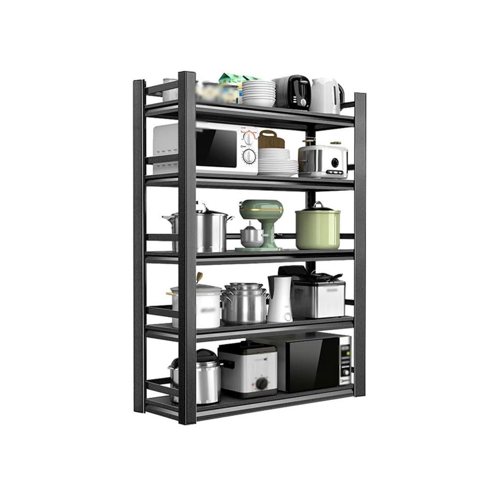 Kitchen Storage Rack Carbon Steel Kitchen Storage Rack Floor-standing Fenced Storage Microwave Oven Balcony Living Room Storage Rack Kitchen Organizers Storage Rack