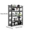 Kitchen Storage Rack Carbon Steel Kitchen Storage Rack Floor-standing Fenced Storage Microwave Oven Balcony Living Room Storage Rack Kitchen Organizers Storage Rack view 3