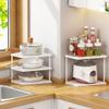 Kitchen Storage Rack Kitchen Storage Rack Pot Rack Household Multi-layer Countertop Second Layer Seasoning Storage Pot Storage Rack Kitchen Organizers Storage Rack(A) view 2