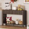 FATORRI Console Sofa Table with 2 Drawers, Wood Couch Table Behind Sofa, Farmhouse Entryway Tables for Hallway Storage (47.2 inch, Dark Walnut) view 2