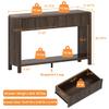 FATORRI Console Sofa Table with 2 Drawers, Wood Couch Table Behind Sofa, Farmhouse Entryway Tables for Hallway Storage (47.2 inch, Dark Walnut) view 3