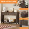 FATORRI Console Sofa Table with 2 Drawers, Wood Couch Table Behind Sofa, Farmhouse Entryway Tables for Hallway Storage (47.2 inch, Dark Walnut) view 4
