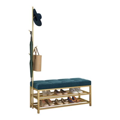 Coat Rack Coat RackCoat Rack Exquisite Clothes Rail Rack Coat Rack Stand Clothes Rack Stand, Metal Organiser With Bench, Entryway Bedroom Furniture For Garment Hat Shoe Handbag St