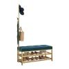 Coat Rack Coat RackCoat Rack Exquisite Clothes Rail Rack Coat Rack Stand Clothes Rack Stand, Metal Organiser With Bench, Entryway Bedroom Furniture For Garment Hat Shoe Handbag St view 1