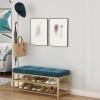Coat Rack Coat RackCoat Rack Exquisite Clothes Rail Rack Coat Rack Stand Clothes Rack Stand, Metal Organiser With Bench, Entryway Bedroom Furniture For Garment Hat Shoe Handbag St view 2