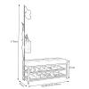 Coat Rack Coat RackCoat Rack Exquisite Clothes Rail Rack Coat Rack Stand Clothes Rack Stand, Metal Organiser With Bench, Entryway Bedroom Furniture For Garment Hat Shoe Handbag St view 3