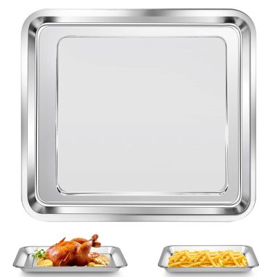 Air Fryer Baking Pan for Nuwave Bravo 12 in 1 21 Qt Air Fryer Toaster Oven, 11.2'' * 10.5'' Air Fryer Grill Pan Grill Plate Crisper Plate Rack Parts Accessories Tray