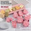 8 Pcs Christmas Cookie Cutters Set Baking Molds 3D Christmas Press type Cookie Cutter for Baking, Fondant, Cheese, and Pastries view 2