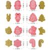 8 Pcs Christmas Cookie Cutters Set Baking Molds 3D Christmas Press type Cookie Cutter for Baking, Fondant, Cheese, and Pastries view 3