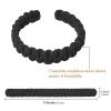 NICEEC 2 Pack Natural Cotton Rope Curtain Tiebacks Farmhouse Rustic Style Decorative Drape Tie Backs Handmade Braided Curtain Holdbacks for Home & Office Sheer/Light Weight Drapery (C-Black-S) view 4