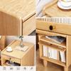Solid Wood Small Bedside Cabinet Bedroom with Lock Locker Modern Minimalist Bedside Narrow Slit Storage Cabinet view 4