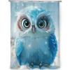 Snuqevc Cute Owl Shower Curtain Set, Modern Bath Decor Polyester Waterproof Fabric Shower Curtains with 12 Hooks, 60 x 72 Inch view 1