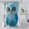 Snuqevc Cute Owl Shower Curtain Set, Modern Bath Decor Polyester Waterproof Fabric Shower Curtains with 12 Hooks, 60 x 72 Inch view 2