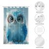 Snuqevc Cute Owl Shower Curtain Set, Modern Bath Decor Polyester Waterproof Fabric Shower Curtains with 12 Hooks, 60 x 72 Inch view 4