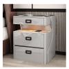 YOIPOA Nightstand Bedside Smart Nightstand with Charging Station with 2 Drawers with Open Storage Tall Led Bedside Cabinet Bedroom Safe and Stable view 1