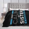 Keep Calm My Sister is A Nurse Throw Blanket 50"x40" Soft Cozy Blanket for Bed Sofa Couch Camping and Travel view 2