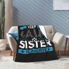 Keep Calm My Sister is A Nurse Throw Blanket 50"x40" Soft Cozy Blanket for Bed Sofa Couch Camping and Travel view 3