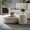 2 Piece Living Room Table Sets,Marble 2-Piece Table Set includes 1 Coffee Table and End Tables with Stainless Steel Frame,Coffee Table Set of 3 for Living Room (Beige, 39.37''+15.74'') view 1