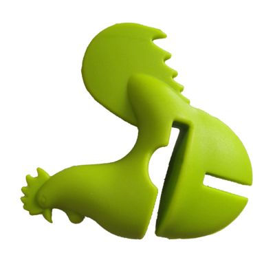 Milltrip Rooster Pot Clip, Kitchen Rooster Pot Clip Soft Elastic Silicone Rooster Kitchen Accessories Clip for Home (Green), #111, Milltripsp78g5vdem-11