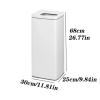 DINBOZ26X Garbage Can Stainless Steel Light Luxury Trash Can Hotel Lobby Shopping Mall Corridor Stairway Trash Can Vertical Coverless Large-capacity Trash Can Wastepaper Basket view 2