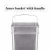 DINBOZ26X Garbage Can Stainless Steel Light Luxury Trash Can Hotel Lobby Shopping Mall Corridor Stairway Trash Can Vertical Coverless Large-capacity Trash Can Wastepaper Basket view 3