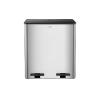 DINBOZ26X Garbage Can 40L Stainless Steel with Pedal Kitchen Trash Can Household Sorting Trash Can Living Room with Lid Large Capacity Wastepaper Basket view 1