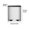 DINBOZ26X Garbage Can 40L Stainless Steel with Pedal Kitchen Trash Can Household Sorting Trash Can Living Room with Lid Large Capacity Wastepaper Basket view 2
