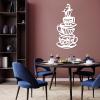 LARNT Coffee Time Metal Wall Decor, Coffee Cups Metal Wall Art, Cup Wall Decor, Coffee Wall Decor, Dining Table Wall Decor, Dining Room Wall Decor, Kitchen Wall Decor (White, 11"x24"|28x60cm) view 1