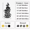 LARNT Coffee Time Metal Wall Decor, Coffee Cups Metal Wall Art, Cup Wall Decor, Coffee Wall Decor, Dining Table Wall Decor, Dining Room Wall Decor, Kitchen Wall Decor (White, 11"x24"|28x60cm) view 4