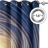 FIHIOJA Blue Spiral Black Hole Print Curtain, Abstract Vertigo Art Design Blackout Window Curtain, Grommet Thermal Insulated Window Curtain, for Bedroom Living Room Home Decor - 42x63in view 4