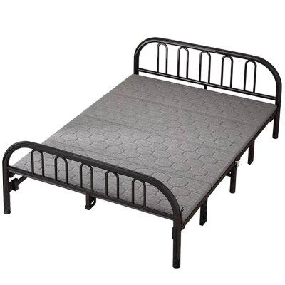 AoForce Fold Up Beds for Adults Metal Folding Bed Frame, No Tools Required 4-fold Design for Easy Storage Ideal for Small Apartments, Guest Rooms, Twin, Black(190 * 90 * 78CM)